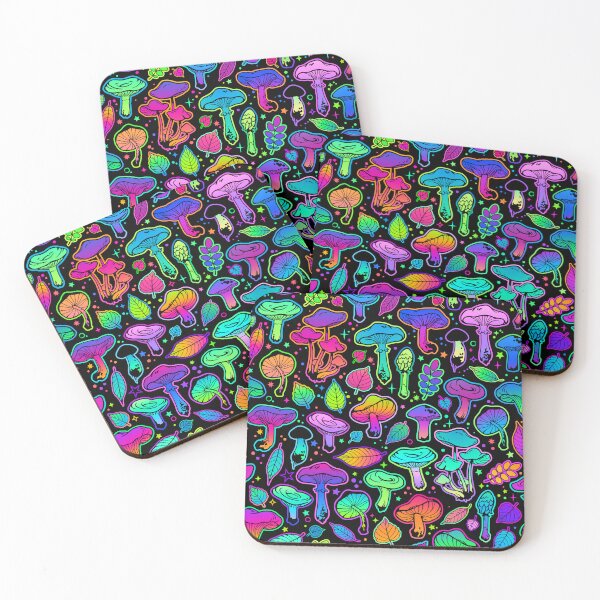 Item preview, Psychedelic magic rainbow mushrooms (V2) designed and sold by ArtByPokey.