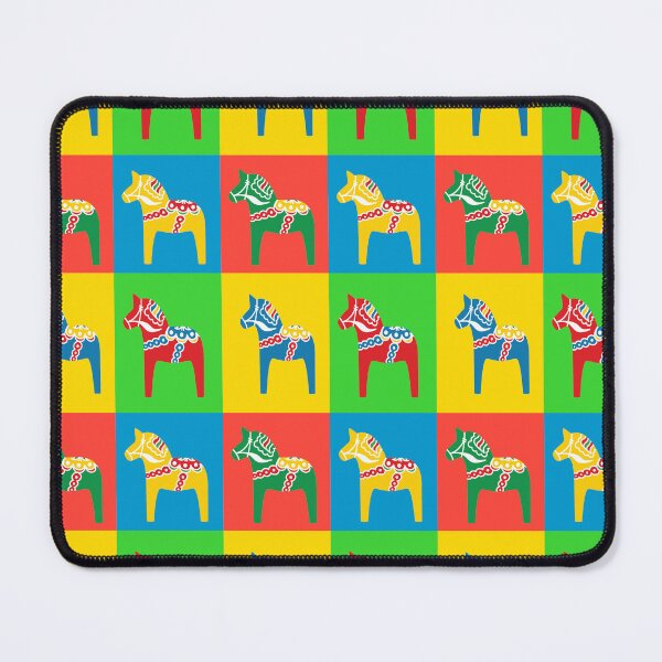 Item preview, Dala Horses Dalarna Squares Sweden Horse Dalecarlian Swedish Colorful designed and sold by funnytshirtemp.