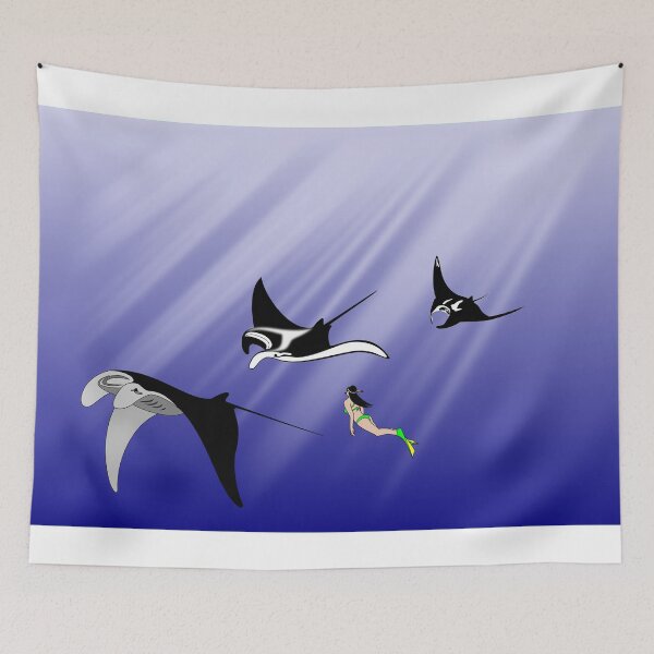 Item preview, Freediving with Manta designed and sold by Charles Roring.