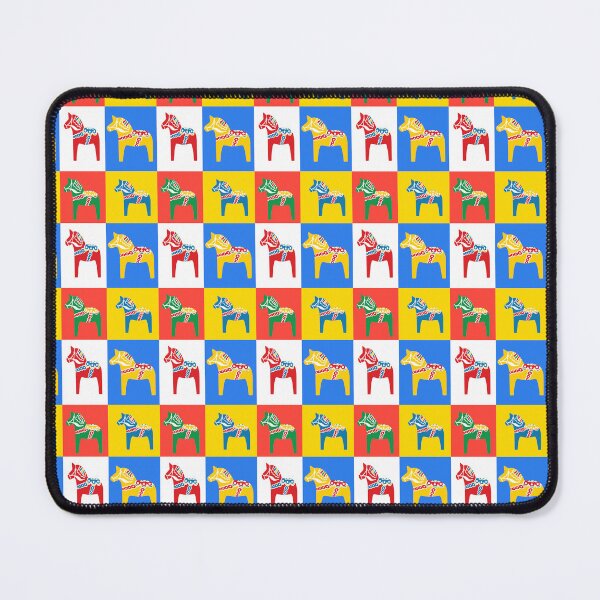 Item preview, Dala Horses Dalarna Squares Sweden Horse Dalecarlian Swedish Colorful Dala Host designed and sold by funnytshirtemp.