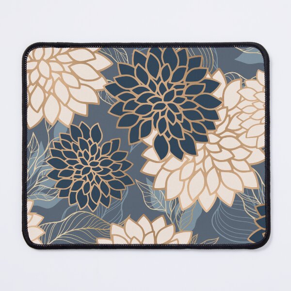 Artikelvorschau, Floral Aesthetic in Blue, Ivory and Gold entworfen und verkauft von meggydesigns.