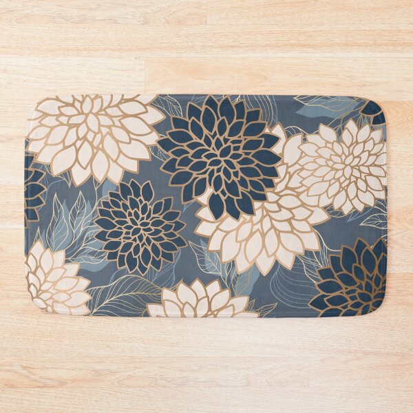 Artikelvorschau, Floral Aesthetic in Blue, Ivory and Gold entworfen und verkauft von meggydesigns.