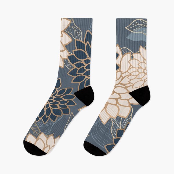 Artikelvorschau, Floral Aesthetic in Blue, Ivory and Gold entworfen und verkauft von meggydesigns.