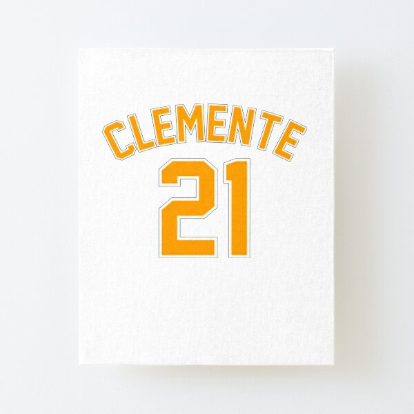 Roberto Clemente #21 Jersey Number Art Board Print for Sale by StickBall