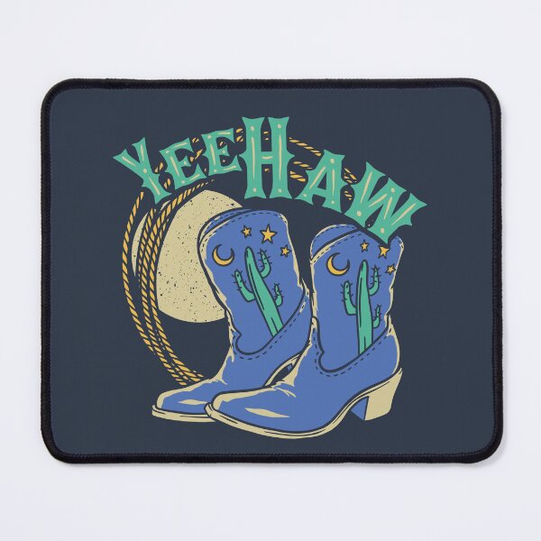 Artikelvorschau, YeeHaw - Diese Stiefel wurden zum Gehen gemacht | Blaue Cowboystiefel Wüstennacht Mond entworfen und verkauft von Any Color Designs.