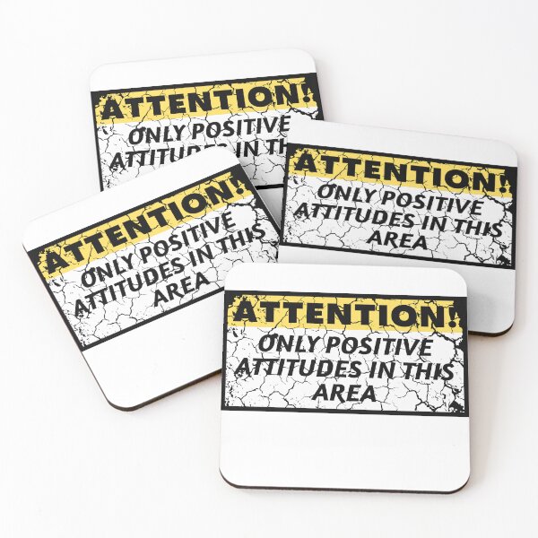 Item preview, Attention Only Positive Attitudes in This Area distressed 2 designed and sold by KingsManKind.