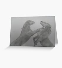Stallion Joust Render Greeting Card