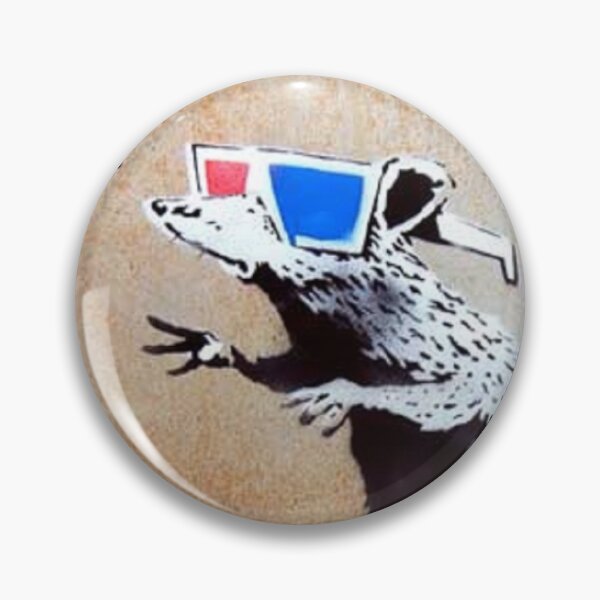 Item preview, Banksy, Rat With 3D Glasses – Graffiti Street Art designed and sold by IMPHives.