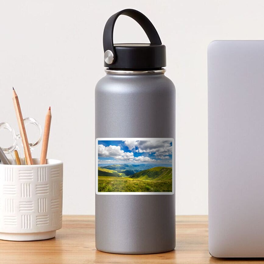 hillside meadow in mountain Sticker