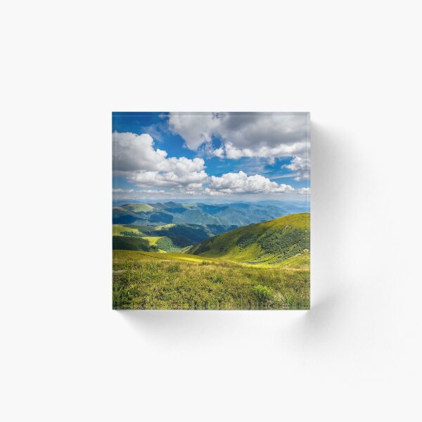 hillside meadow in mountain Acrylic Block