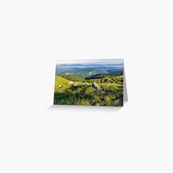 stones on the hill of mountain range Greeting Card