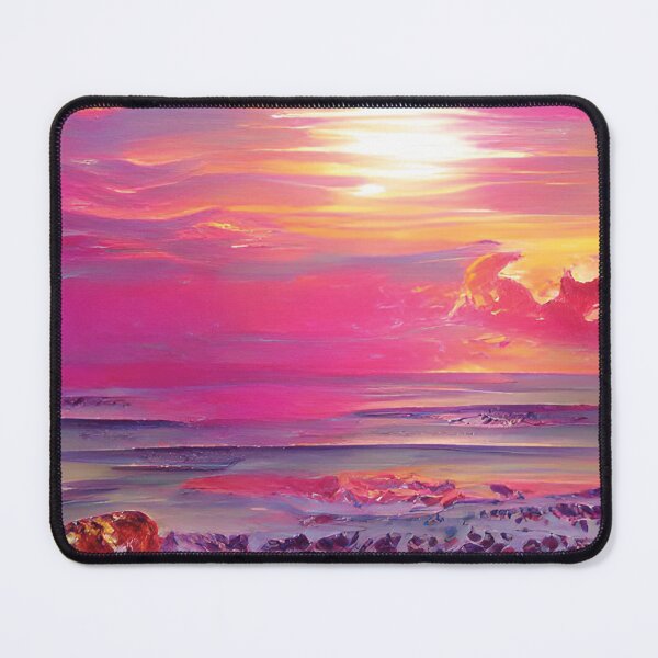 Item preview, Abstract Waves on Pink Sunset designed and sold by Unaiza Khalid.