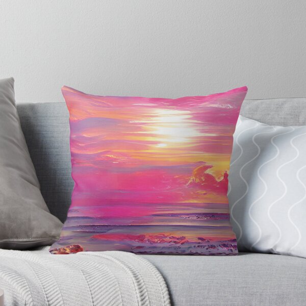 Item preview, Abstract Waves on Pink Sunset designed and sold by Unaiza Khalid.