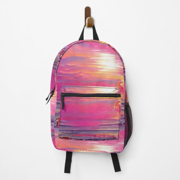 Item preview, Abstract Waves on Pink Sunset designed and sold by Unaiza Khalid.