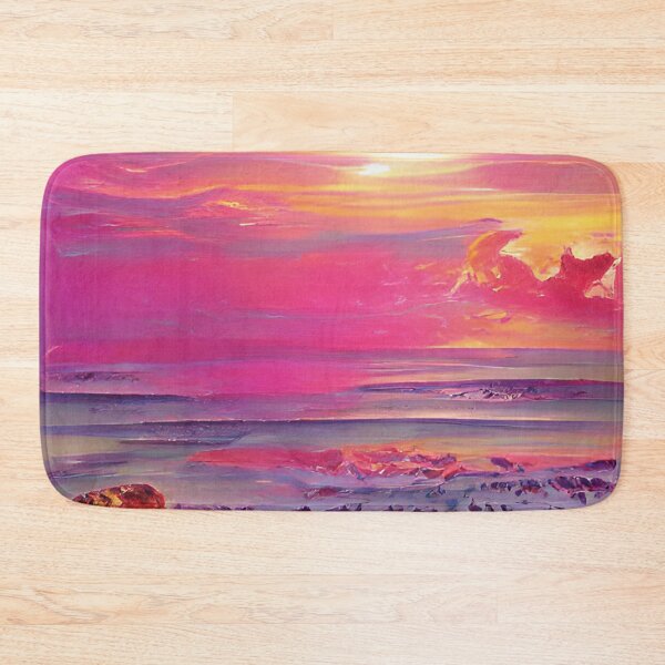 Item preview, Abstract Waves on Pink Sunset designed and sold by Unaiza Khalid.