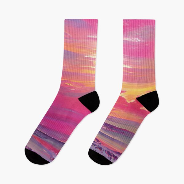 Item preview, Abstract Waves on Pink Sunset designed and sold by Unaiza Khalid.