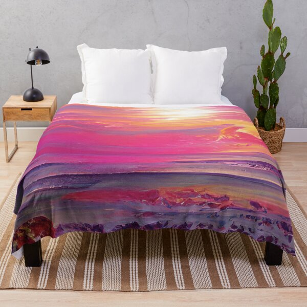 Item preview, Abstract Waves on Pink Sunset designed and sold by Unaiza Khalid.