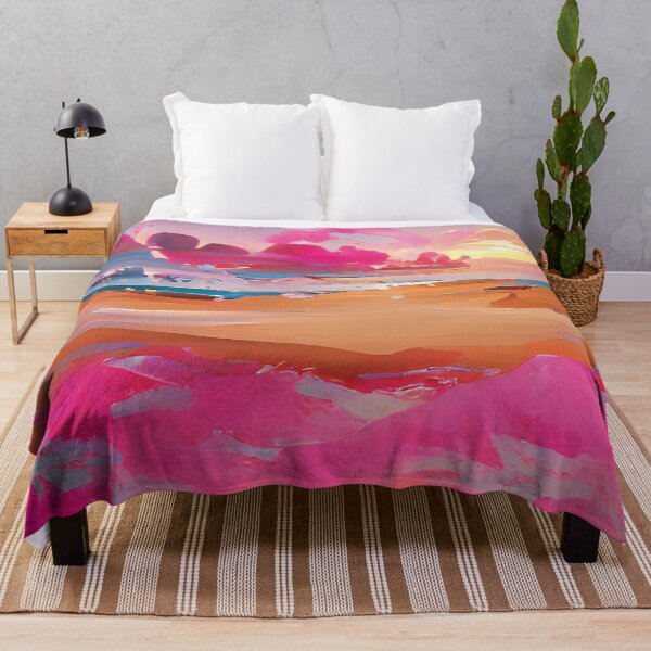 Item preview, Seaside Abstract Pink Painting designed and sold by Unaiza Khalid.