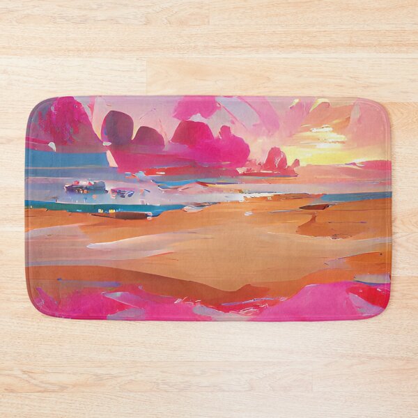 Item preview, Seaside Abstract Pink Painting designed and sold by Unaiza Khalid.