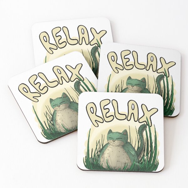 Item preview, Relax cat designed and sold by Fhalldraw.