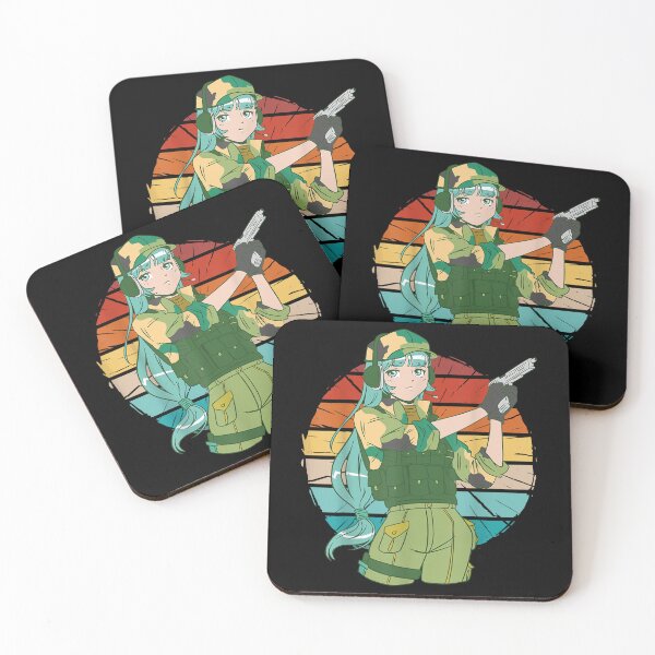 Item preview, Vintage cool anime girl in an army uniform holding a gun designed and sold by governmentloc.