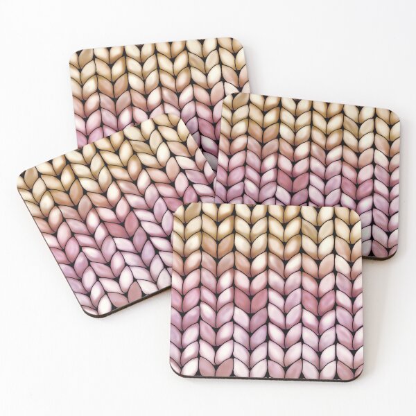 Item preview, Chunky Raspberry Caramel Faux Knit designed and sold by Karin Taylor.