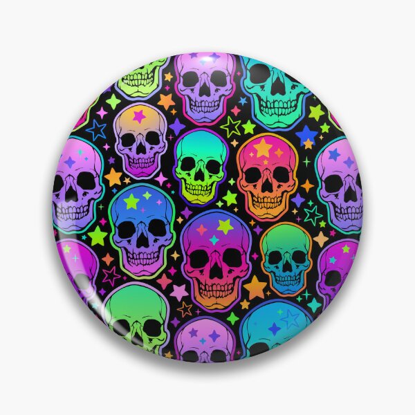 Item preview, Psychedelic rainbow skulls designed and sold by ArtByPokey.