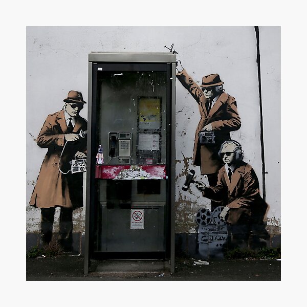Banksy Telephone Box Photographic Print