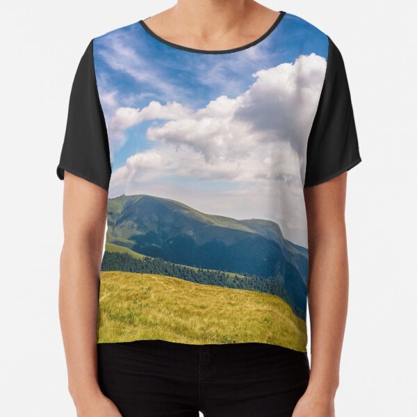 hill side meadow in summer Chiffon Top