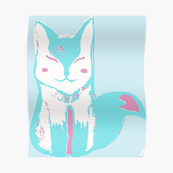 Icy Blue Fox Poster