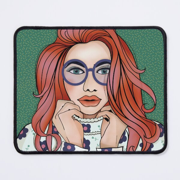 Item preview, Portrait Green pop girl illustration | green and red hair designed and sold by MartaCrokis.