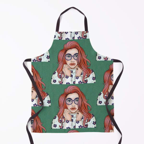 Item preview, Portrait Green pop girl illustration | green and red hair designed and sold by MartaCrokis.