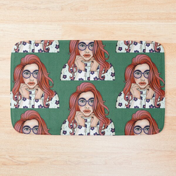 Item preview, Portrait Green pop girl illustration | green and red hair  designed and sold by MartaCrokis.