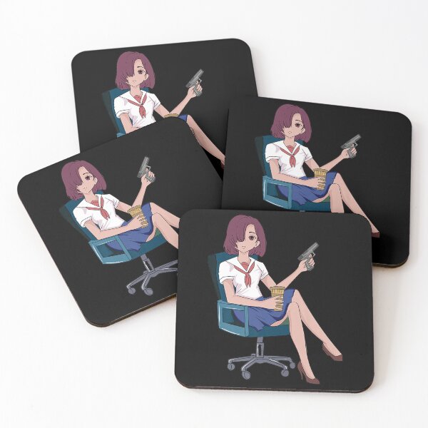 Item preview, Anime Girl - Office Work - Gun Guns - Japan - Coffee Break Premium designed and sold by governmentloc.