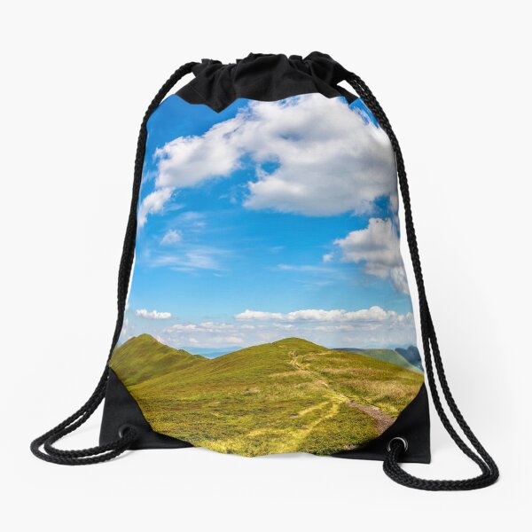 hillside panorama in Carpathian mountains Drawstring Bag