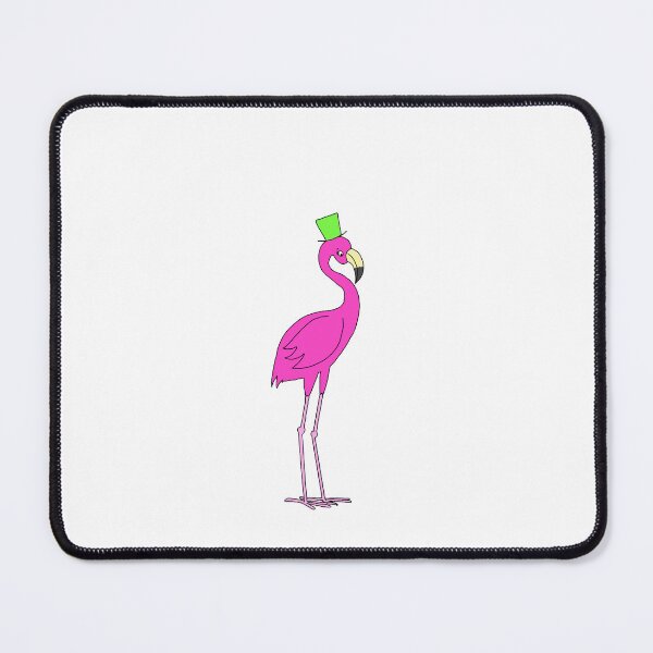 Item preview, Flamingo cartoon digital image in a green top hat designed and sold by Debsta75.
