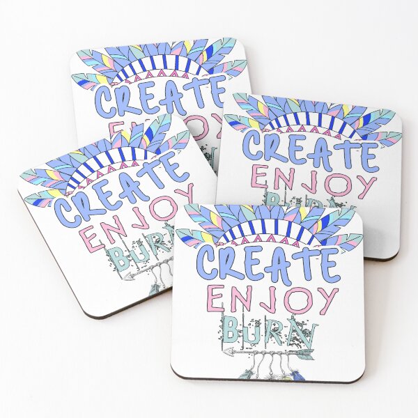 Item preview, Create, Enjoy, and Burn - Boho Burning Man Inspired designed and sold by Tatzki-Design.