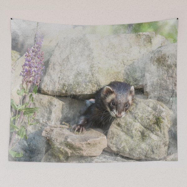 Item preview, Polecat Watercolour Photograph designed and sold by Jane Stanley Photography.