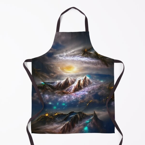Item preview, AI Generated Art, Galaxy Above Mountains Fantasy  designed and sold by ACC .