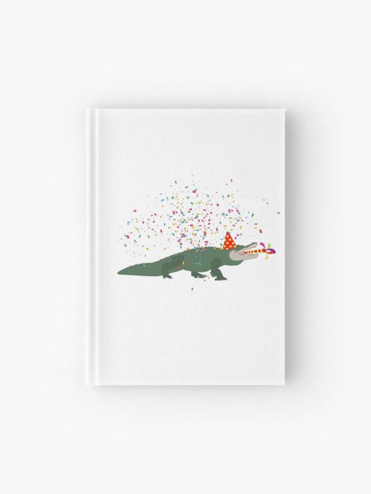 Carnet cartonné for Sale avec l'œuvre « Crocodile alligator - Animaux  faisant la fête » de l'artiste idovedesign