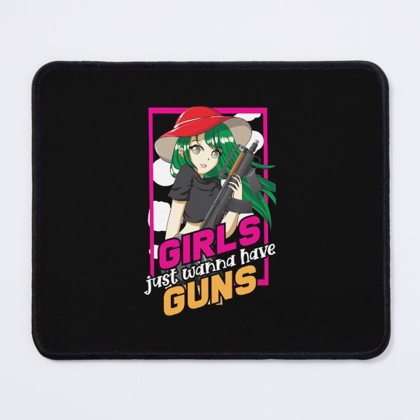 Item preview, Retro Just Wanna Have Guns Japanese Anime Girl designed and sold by governmentloc.