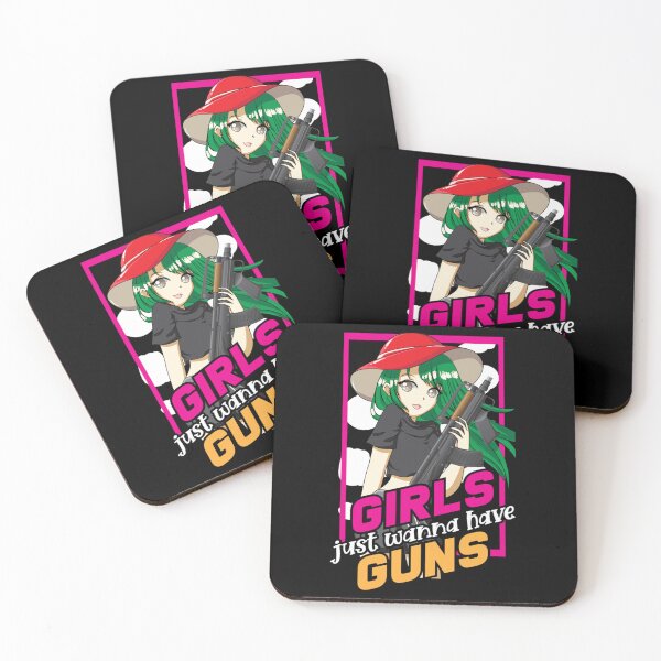 Item preview, Retro Just Wanna Have Guns Japanese Anime Girl designed and sold by governmentloc.