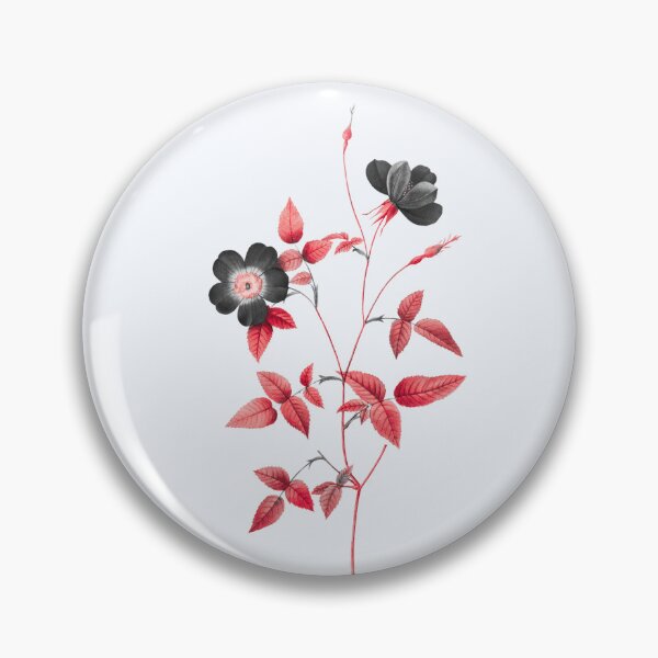 Item preview, Rosa Indica Stelligera Flower, Alternative Illustration - Black and Red Rose designed and sold by DaphneKstudio .