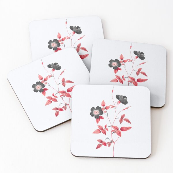 Item preview, Rosa Indica Stelligera Flower, Alternative Illustration - Black and Red Rose designed and sold by DaphneKstudio .