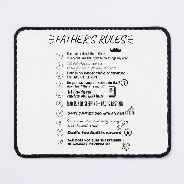 Item preview, Father's rules black designed and sold by Olga Vorontsova.