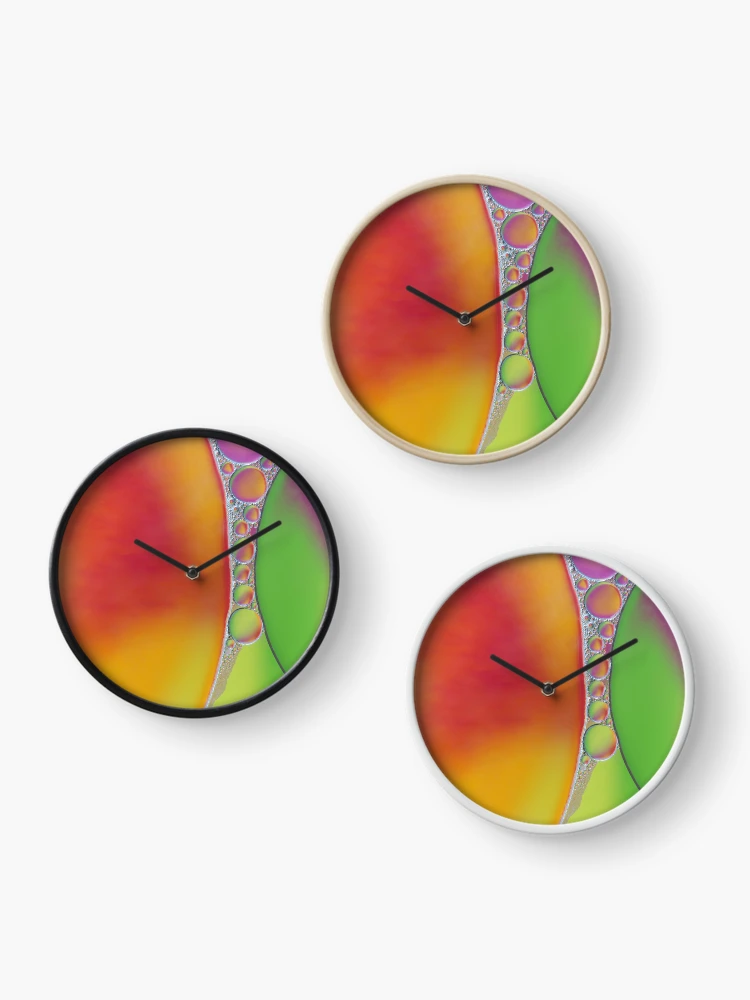 Thumbnail 3 of 4, Clock, Abstract bubble background. designed and sold by cloud7.