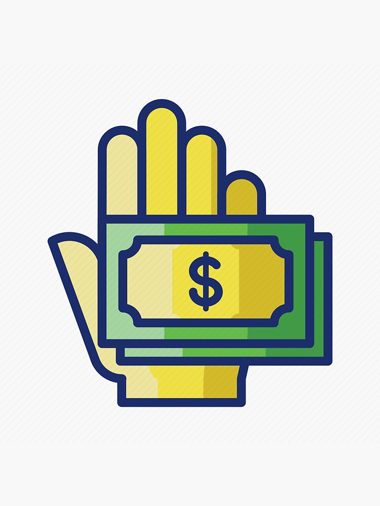 "Cash Hand Icon" Sticker for Sale by BonusGiant Redbubble
