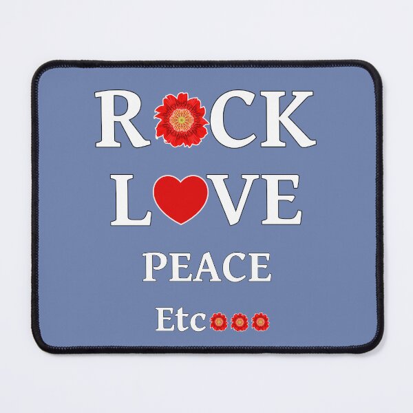 Item preview, "Rock, Love, Peace, Etc..." with red and yellow flower designed and sold by LV-creator.