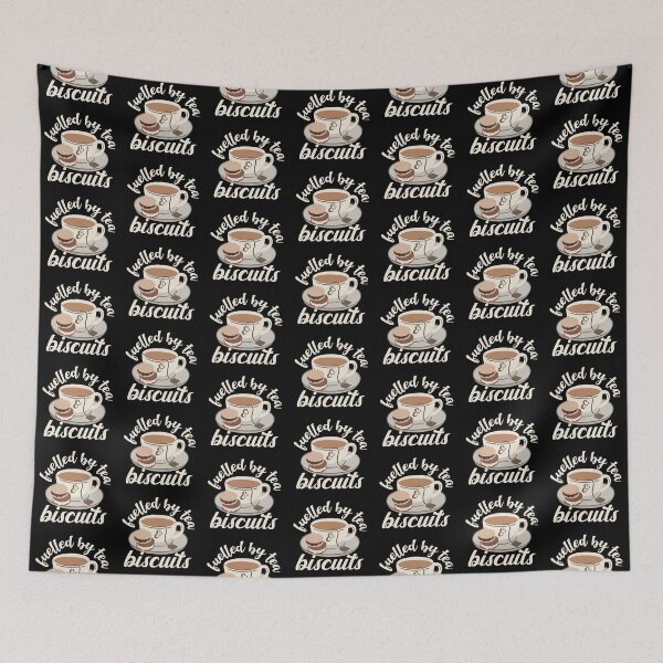 Item preview, Fuelled By Tea And Biscuits Fun Slogan designed and sold by TrulyEpoque.