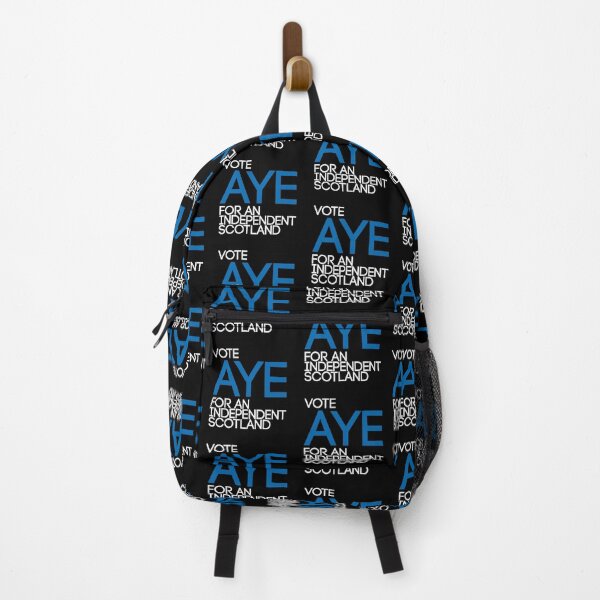 Item preview, VOTE AYE FOR AN INDEPENDENT SCOTLAND, Scottish Independence Saltire Flag Coloured Text Slogan designed and sold by MacPean.